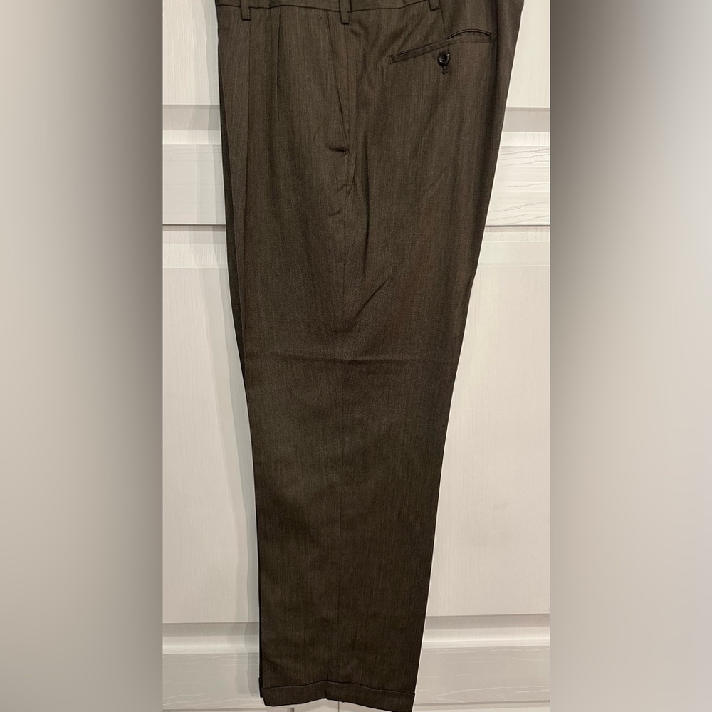 Alan Flusser Dark Brown Dress Pants